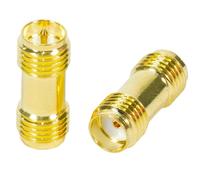 Fohevers 2 Pcs RP-SMA Female to SMA Female Connector RF Coaxial Coax Adapter for Antenna Radio WiFi Router FPV Dron Mobile