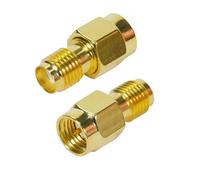 Fohevers 2 Pcs SMA Male to SMA Female Adapter SMA Connector RF Coaxial Coax Adapter for Antenna Radio WiFi Router FPV Dron Mobile