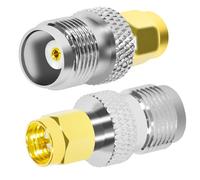 Fohevers 2 Pcs TNC Female to SMA Male Adapter Jack RF Coaxial Adapter SMA to TNC RF Coax Antenna Connector for 2G 3G 4G WiFi Hand-held CB Radio