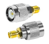 Fohevers 2 Pcs TNC Male to SMA Female Adapter Jack RF Coaxial Adapter Connector SMA to TNC RF Coax Adapter Antenna Connector for 2G 3G 4G WiFi WiMax Hand-held CB Radio