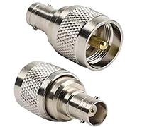 Fohevers 2 Pcs UHF Male SO239 PL259 to BNC Female Antenna Adapter for TV Wireless LAN Devices Wi-Fi Radios