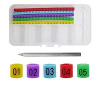 FOIBURELY 100 pcs Numbered Bird Ring Leg Bands for Gouldian Zebra Finch Canary Society Bird Foot Ring with 1 Installer(Diameter 3mm)