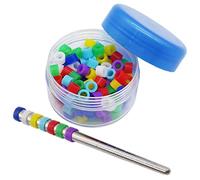 FOIBURELY 90pcs Leg Rings for Canaries Gouldians Zebra Finch Society with 1 Installer (3mm Diameter)