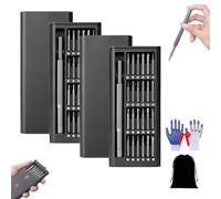 Foihletpath 24 in 1 Screwdriver Set, 24 in 1 Multifunctional Ratchet Screwdriver Set, Precision Screwdrivers Sets with Case, 24Magnetic Driver Bit Pocket Tool Mini Kit, Computer (2 Sets)