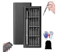 Foihletpath 24 in 1 Screwdriver Set, 24 in 1 Multifunctional Ratchet Screwdriver Set, Precision Screwdrivers Sets with Case, 24Magnetic Driver Bit Pocket Tool Mini Kit, Computer (1 Set)
