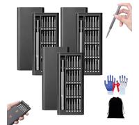 Foihletpath 24 in 1 Screwdriver Set, 24 in 1 Multifunctional Ratchet Screwdriver Set, Precision Screwdrivers Sets with Case, 24Magnetic Driver Bit Pocket Tool Mini Kit, Computer (3 Sets)