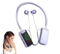 Foihletpath Sports Karaoke Bluetooth Earphones, 2025 Upgraded Wireless Sound Card Live Streaming Earphone, Bluetooth Neck-Hanging Earbud Headset, Live Broadcasting Audio Editing, Unisex (Purple)