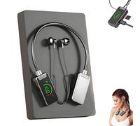 Foihletpath Sports Karaoke Bluetooth Earphones -Come with a Microphone, Wireless Sound Card Earphones Karaoke, the New Upgraded Bluetooth Neck-Mounted Earbuds (Black)