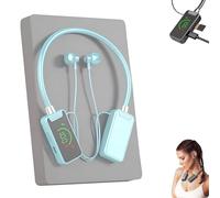 Foihletpath Sports Karaoke Bluetooth Earphones -Come with a Microphone, Wireless Sound Card Earphones Karaoke, the New Upgraded Bluetooth Neck-Mounted Earbuds (Blue)