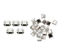 FOIJPPINP 20 USB Female Type a 4-Pin DIP Right Angle Plug Jack with 50Pcs Micro-USB Type B Female 5Pin SMT Socket Jack Connector