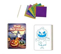 Foil Art Fun & Craft Activity Toys Kit, Foil Animals Crafts Fun DIY Creative Toy of The Year, No Mess Creative Foils Art Kits Set Drawing Game,Christmas Birthday Gifts Crafts for Age 3+ (Halloween)