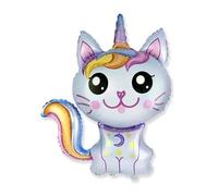 Foil balloon 61cm Magic cat blue