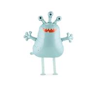 Foil Balloon Alien, Light Blue, 58x60 cm, Walking Balloon with Legs, Helium Inflatable, Space Theme Party Decoration