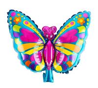 Foil Balloon Animal in Butterfly Shape, Colourful Decoration Balloon for Children's Birthdays and Parties, Large Format Approx. 75 x 48 cm