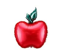 Foil Balloon Apple - Red with Green Leaf - 45 × 57 cm - Helium or Air Filling - School Occasion Decoration