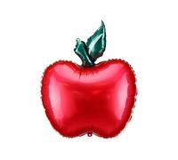 Foil Balloon Apple - Red with Green Leaf - 45 × 57 cm - Helium or Air Filling - School Occasion Decoration