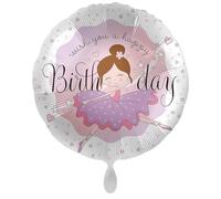 Foil Balloon Ballerina Birthday Small Dancer Balloon Happy Birthday Girl Birthday Gift Balloon Dancing Made in EU, Suitable for Helium