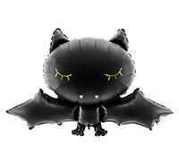Foil Balloon Bat, 80 x 52 cm, Black with Gold Print