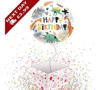 Foil Balloon Dino Roars Balloon in a Box Size 45cm