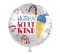 Foil Balloon First Day of School Hurrah School Child Balloon Gift School Children for Back to School Balloon 1st Class First Class First Day at School - Made in EU - Suitable for Helium