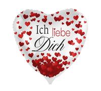 Foil Balloon "I Love You" Balloon Decoration Valentine Marriage Proposal Engagement Gift Wedding Declaration Wedding Anniversary Red Hearts Made in EU