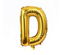 Foil Balloon Letter D Gold Approx. 80 cm - Balloon Letters Decoration Party Balloon for Air Filling, Wedding, Birthday, New Year's Eve, Gift, Baby, Advertising, Shop Window, Photo Box, Name, Word
