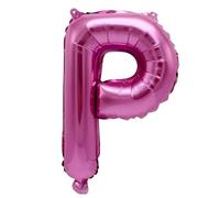 Foil Balloon Letter P Pink 40 cm - Balloon Letters Decoration Party Balloon for Air Filling, Wedding, Birthday, New Year's Eve, Gift, Baby, Advertising, Shop Window, Photo Box, Name, Word, Celebration