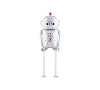 Foil Balloon Running Robot 80 cm for Helium - with Running Legs 45 cm - Balloon for Children's Birthday Robot Party - Foil Balloon as Birthday Decoration Party Decoration - Silver Light Blue