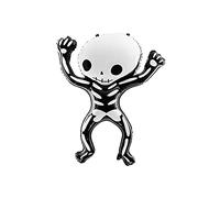 Foil Balloon Skeleton, 84x100cm, Black and White