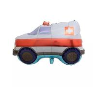 Foil Balloon Vehicle Motif, Ambulance, Approx. 59 x 80.5 cm - Party Balloon Car Birthday Decoration Colourful Children's Birthday Party Helium Balloon XXL Balloon