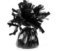 Foil Balloon Weight for Helium Balloons in Black Foil - 1x 160g Heavy Balloon Weight Birthday Party Wedding Celebration Décor with Tassles