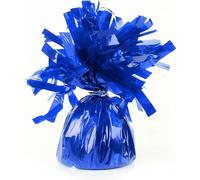 Foil Balloon Weight for Helium Balloons in Royal Blue Foil - 1x 160g Heavy Balloon Weight Birthday Party Wedding Celebration Décor with Tassles