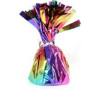 Foil Balloon Weight for Helium Balloons in Tie Dye Foil - 1x 160g Heavy Balloon Weight Birthday Party Wedding Celebration Décor with Tassles
