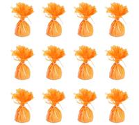 Foil Balloon Weights for Helium Balloons in Pastel Orange - 12x 160g Heavy Balloon Weights Birthday Party Wedding Celebration Décor with Tassles