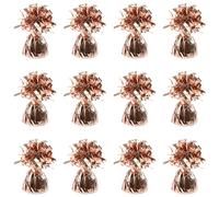 Foil Balloon Weights for Helium Balloons in Rose Gold Foil - 12x 160g Heavy Balloon Weights Birthday Party Wedding Celebration Décor with Tassles