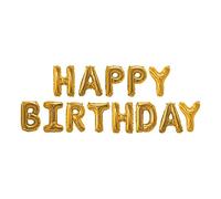 Foil Balloons - Gold - HAPPY BIRTHDAY