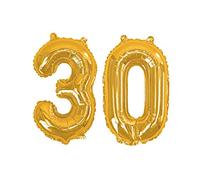Foil Balloons - Gold - Number 30