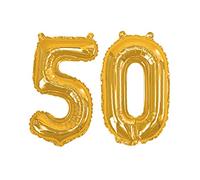Foil Balloons - Gold - Number 50