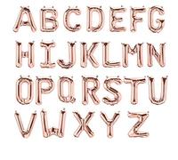 Foil Balloons Letters Rose Gold - 40 / 80 / 100 cm - Helium Balloon for Birthday Wedding Party Decoration Happy Birthday JGA Gift Graduation ABI Large XXL Small Mini (Letter J 100 cm)