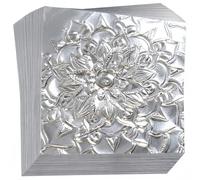Foil Board, 100pcs Aluminum Foil Sheets, Embossing Sheets for Handmade Art & DIY Projects, 5.91x5.91in