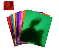 Foil Card Paper - 50 Sheets Colorful | Glitter Cardstock, Shiny Craft Sheets, Premium Art Paper for Scrapbooking, Wedding, Birthday, Party, Invita