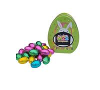 Foil Chocolate Mini Creamy Eggs In A Keepsake Tin | 300g Mixed Colour | Great For Easter Hunt Treats | Easter Parties & Celebrations | Tin Randomly Chosen