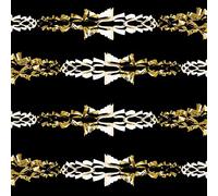Foil Christmas Garland Ceiling Decoration Premier Gold & Ivory Garland 2.7M