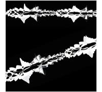 Christmas Silver and white Foil Hanging Garland Decoration 2.7m