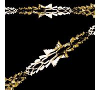 Foil Christmas Garland Ceiling Decoration Premier Gold & Ivory Garland 2.7M