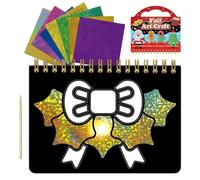 Foil Craft Christmas Painting Set with Stickers and Colouring Cards | Children's foil art for craft activities in the nursery in classes at family reunions as well as holidays, parent-child time