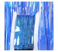 Foil Curtain Decorations 4/2/1Pack Gold Foil Curtain Fringe Pink For Backdrop Party Back Drop Photo Booth Wedding Graduations Birthday Event(Blue,1 pack)
