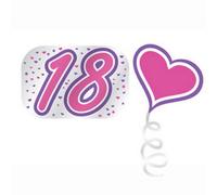 Foil Garland 13Th Birthday Banner Pink/white (One Size)