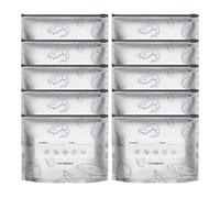 Foil Grilling Bags, Food Storage Containers, Stand Up Reusable Sealable Containers with Zip Lock and Label, for Kitchen Refrigerator Seafood Fruit Storage Camping Daily Life