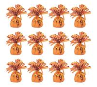 Foil Helium Balloon Weights - Pack of 12 - Durable & Colourful Orange Weights for Birthdays Parties, Events & Celebrations - Perfect Balloon Weight Holders